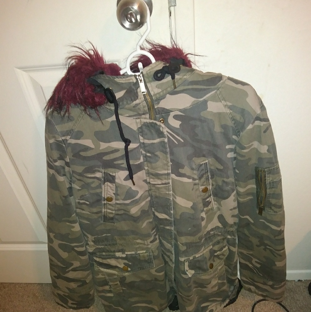 Faux fur winter jacket